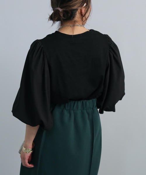 ap retro(アプレトロ)の「袖バルーンカットソー(Tシャツ/カットソー・レディース・ホワイト/ブラック/アイボリー/オートミール・FREE)」の21枚目の写真