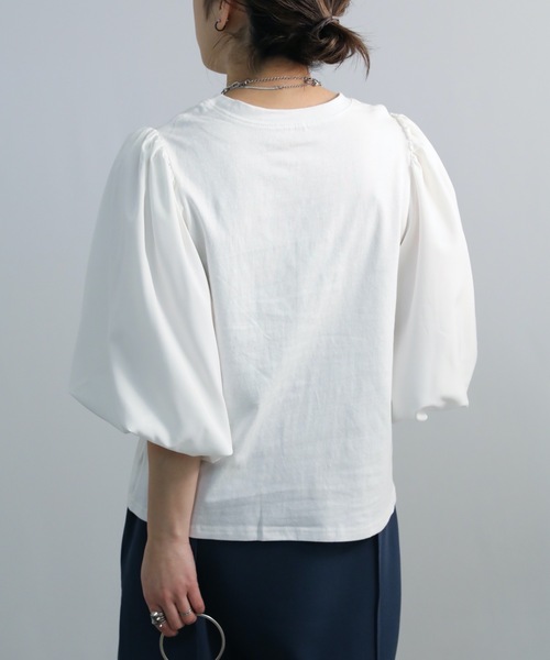 ap retro(アプレトロ)の「袖バルーンカットソー(Tシャツ/カットソー・レディース・ホワイト/ブラック/アイボリー/オートミール・FREE)」の11枚目の写真