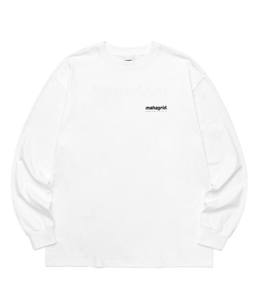 MAHAGRID(マハグリッド)の「【mahagrid】ORIGIN LOGO LS TEE / マハグリッド オリジン ロゴ ロングスリーブ Tシャツ(Tシャツ/カットソー・メンズ・ホワイト/チャコールグレー/ブラック/パープル/ネイビー/オレンジ/ブルー・SMALL/MEDIUM/LARGE/X-LARGE)」の1枚目の写真