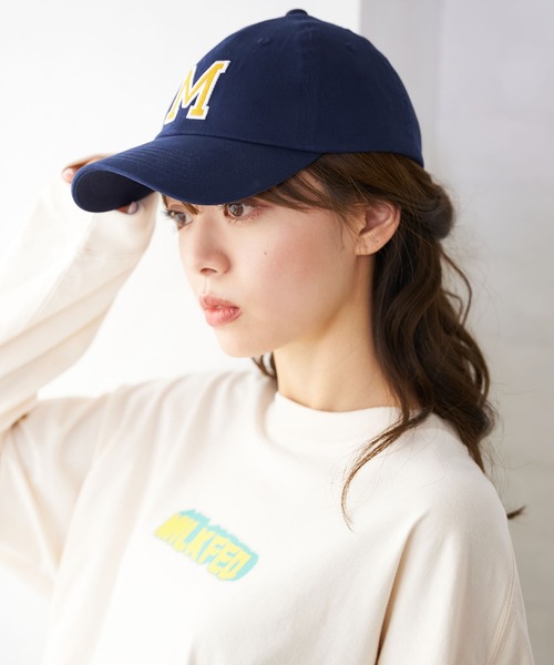 MILKFED.（ミルクフェド）の「PATCH TWILL CAP（キャップ・レディース・ブラック/ベージュ/ネイビー・ONE SIZE）」の10枚目の写真