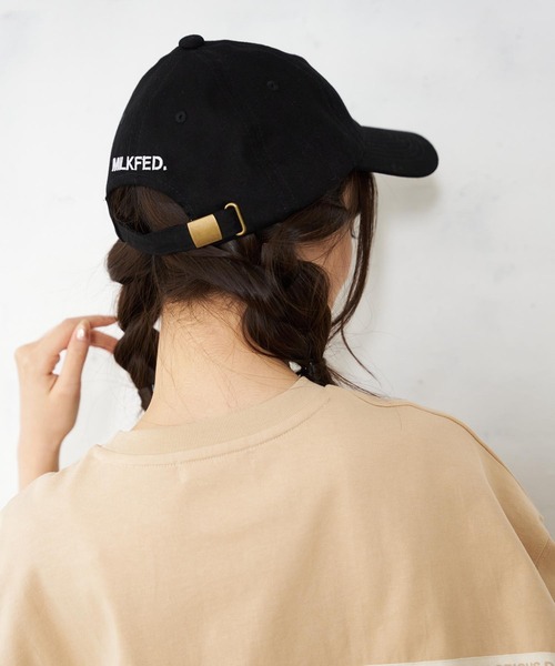 MILKFED.（ミルクフェド）の「PATCH TWILL CAP（キャップ・レディース・ブラック/ベージュ/ネイビー・ONE SIZE）」の8枚目の写真