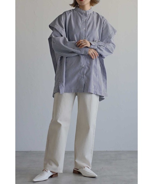 セール】スクエアポンチョシャツ（シャツ/ブラウス）｜Bonjour Sagan