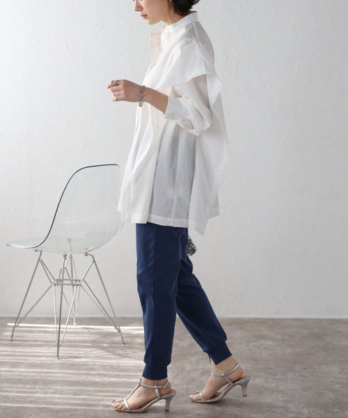 セール】スクエアポンチョシャツ（シャツ/ブラウス）｜Bonjour Sagan