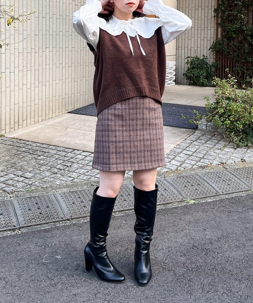 frunco（フランコ）の「襟フリルリボンブラウス（シャツ/ブラウス・レディース・ホワイト/ブルー・FREE）」の12枚目の写真