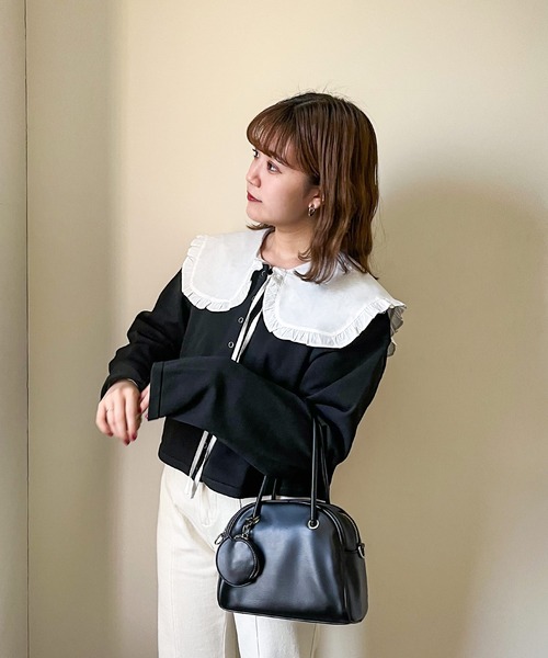 frunco（フランコ）の「襟フリルリボンブラウス（シャツ/ブラウス・レディース・ホワイト/ブルー・FREE）」の6枚目の写真