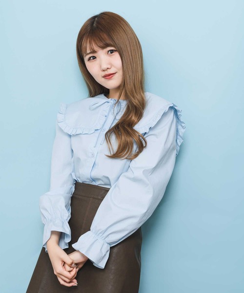 frunco（フランコ）の「襟フリルリボンブラウス（シャツ/ブラウス・レディース・ホワイト/ブルー・FREE）」の22枚目の写真