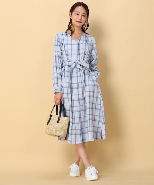 ダブルガーゼ チェックシャツワンピース シャツワンピース Arnold Palmer アーノルドパーマー のファッション通販 Zozotown