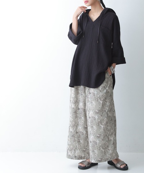 osharewalker（オシャレウォーカー）の「【廃盤】『ダブルガーゼキーネックパーカー』（パーカー・レディース・ネイビー/ブラウン/グリーン/モカ・FREE）」の15枚目の写真