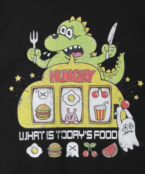 Candy Stripper（キャンディストリッパー）の「HUNGRY SLOT BIG BIG Tシャツ（Tシャツ/カットソー・レディース・オフホワイト/ブラック/ライトブルー・2）」の8枚目の写真