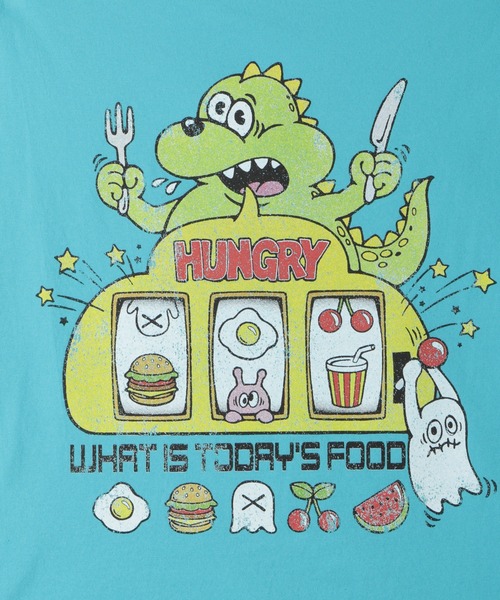 Candy Stripper（キャンディストリッパー）の「HUNGRY SLOT BIG BIG Tシャツ（Tシャツ/カットソー・レディース・オフホワイト/ブラック/ライトブルー・2）」の9枚目の写真