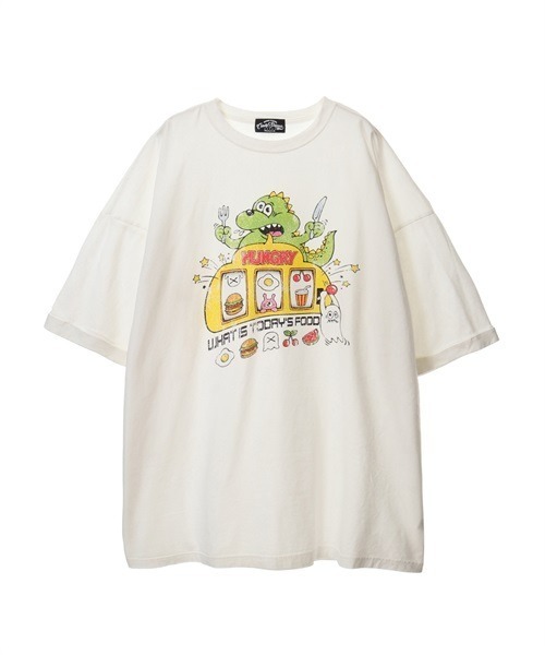 Candy Stripper（キャンディストリッパー）の「HUNGRY SLOT BIG BIG Tシャツ（Tシャツ/カットソー・レディース・オフホワイト/ブラック/ライトブルー・2）」の20枚目の写真