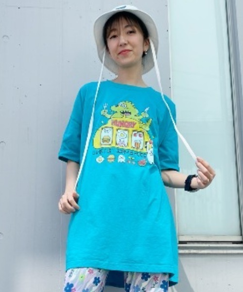 Candy Stripper（キャンディストリッパー）の「HUNGRY SLOT BIG BIG Tシャツ（Tシャツ/カットソー・レディース・オフホワイト/ブラック/ライトブルー・2）」の21枚目の写真