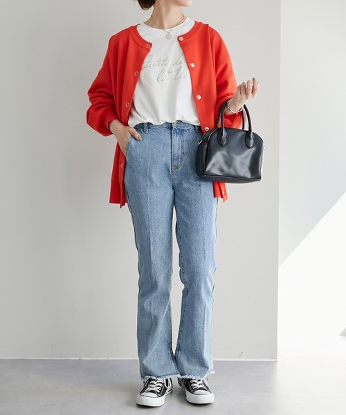 DISCOAT（ディスコート）の「【ZOZO限定】立体プリントロゴTシャツ（Tシャツ/カットソー・レディース・チャコールグレー/ライトグレー/オフホワイト・FREE）」の5枚目の写真