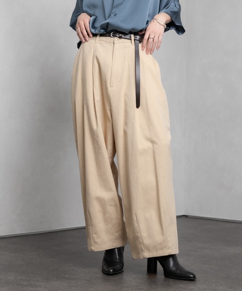 Adoon plain(アドーンプレーン)の「【Adoon plain】バルーンワイドパンツ(その他パンツ・メンズ・ブラック/ベージュ/グレー・SMALL/MEDIUM/LARGE)」の3枚目の写真