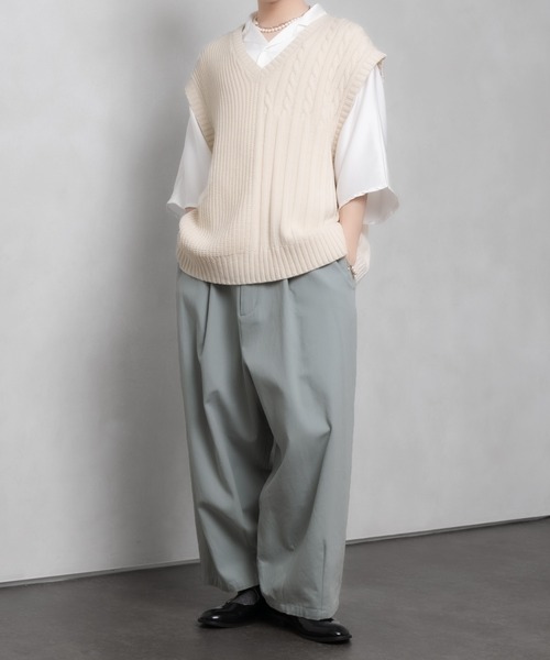 Adoon plain(アドーンプレーン)の「【Adoon plain】バルーンワイドパンツ(その他パンツ・メンズ・ブラック/ベージュ/グレー・SMALL/MEDIUM/LARGE)」の2枚目の写真