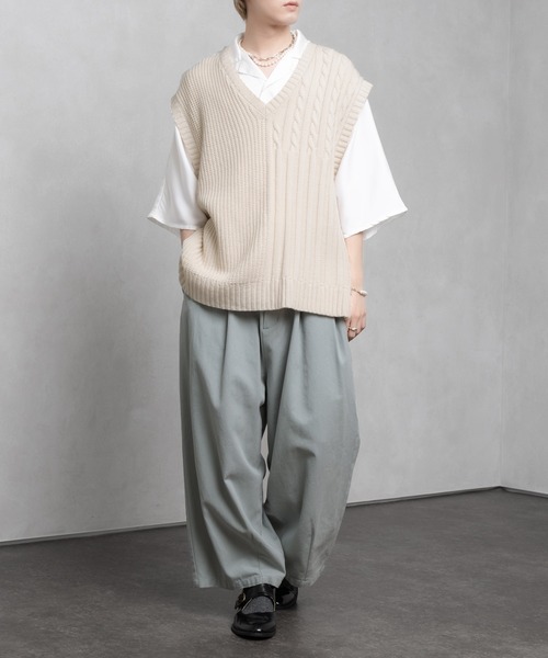 Adoon plain(アドーンプレーン)の「【Adoon plain】バルーンワイドパンツ(その他パンツ・メンズ・ブラック/ベージュ/グレー・SMALL/MEDIUM/LARGE)」の17枚目の写真