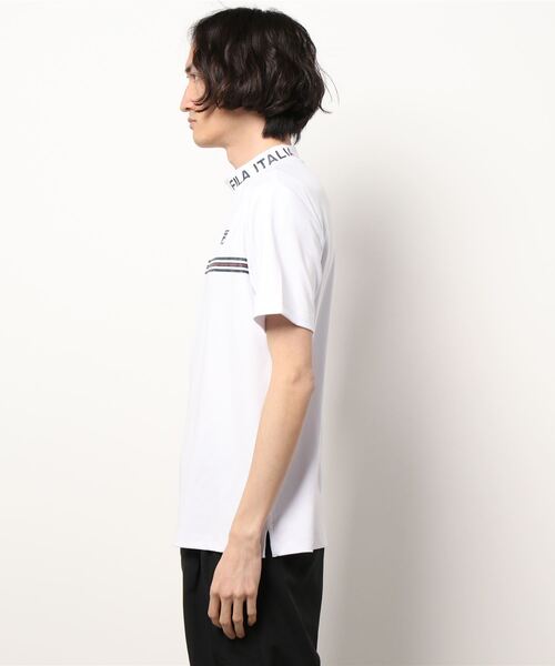 FILA GOLF モックネック 半袖シャツ ホワイト/ブラック 楽天市場