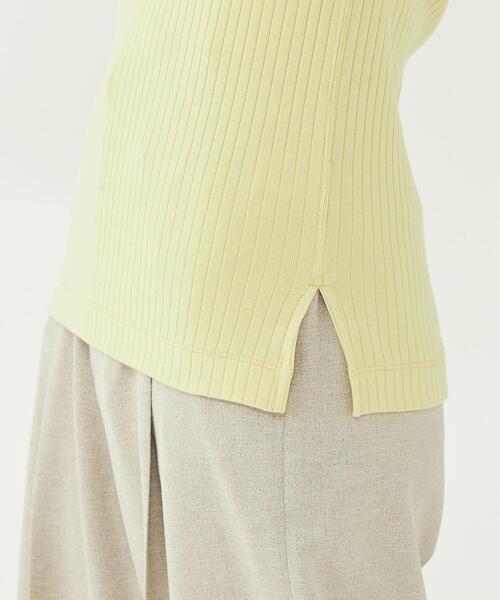 テレコクルーネックプルオーバーカットソー