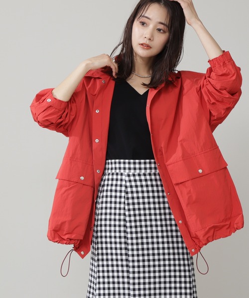 N.(N. Natural Beauty Basic)(エヌエヌナチュラルビューティーベーシック)の「◆ミドルコーチブルゾン(ブルゾン・レディース・オフホワイト/ブルー/レッド・MEDIUM)」の1枚目の写真