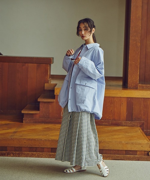 N.(N. Natural Beauty Basic)(エヌエヌナチュラルビューティーベーシック)の「◆ミドルコーチブルゾン(ブルゾン・レディース・オフホワイト/ブルー/レッド・MEDIUM)」の11枚目の写真