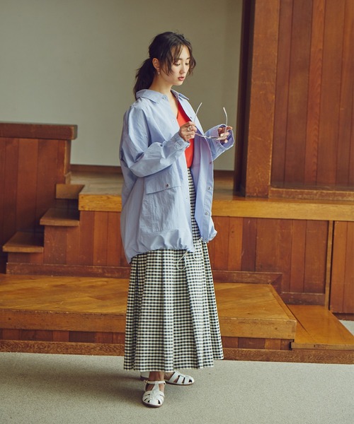 N.(N. Natural Beauty Basic)(エヌエヌナチュラルビューティーベーシック)の「◆ミドルコーチブルゾン(ブルゾン・レディース・オフホワイト/ブルー/レッド・MEDIUM)」の7枚目の写真