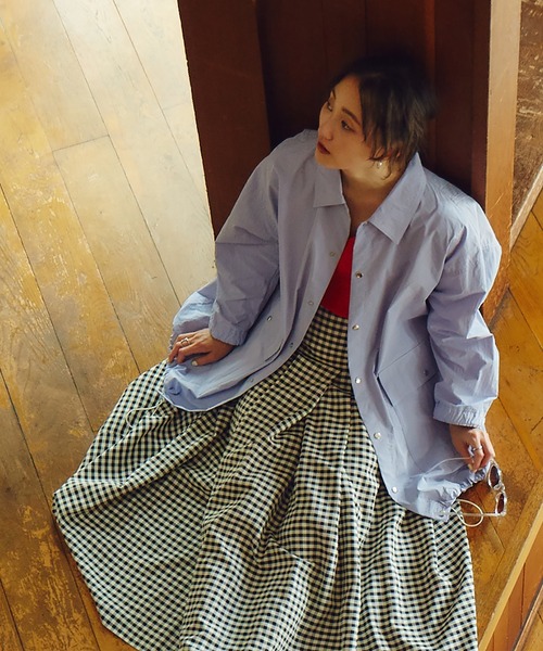 N.(N. Natural Beauty Basic)(エヌエヌナチュラルビューティーベーシック)の「◆ミドルコーチブルゾン(ブルゾン・レディース・オフホワイト/ブルー/レッド・MEDIUM)」の13枚目の写真