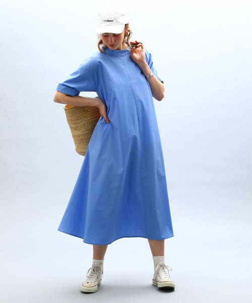 Kelen（ケレン）の「「KELEN/ ケレン」2WAY A LINE SHIRT DRESS "TOWA"（シャツワンピース・レディース・カーキ/オフホワイト/サックスブルー/ブラック・S/M）」の4枚目の写真