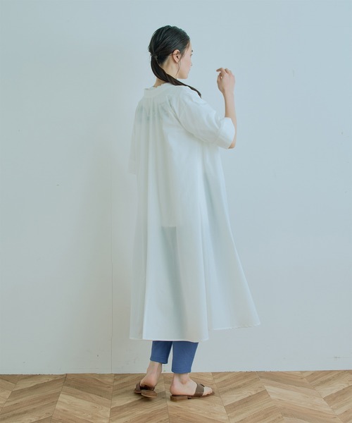 Kelen（ケレン）の「「KELEN/ ケレン」2WAY A LINE SHIRT DRESS "TOWA"（シャツワンピース・レディース・カーキ/オフホワイト/サックスブルー/ブラック・S/M）」の13枚目の写真