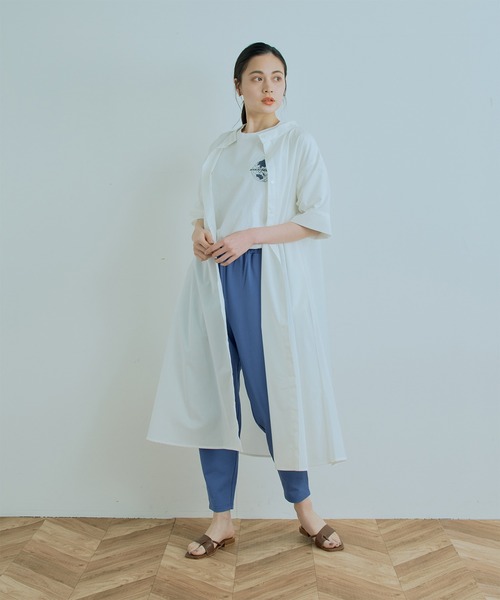 Kelen（ケレン）の「「KELEN/ ケレン」2WAY A LINE SHIRT DRESS "TOWA"（シャツワンピース・レディース・カーキ/オフホワイト/サックスブルー/ブラック・S/M）」の17枚目の写真