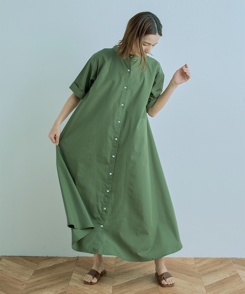 Kelen（ケレン）の「「KELEN/ ケレン」2WAY A LINE SHIRT DRESS "TOWA"（シャツワンピース・レディース・カーキ/オフホワイト/サックスブルー/ブラック・S/M）」の20枚目の写真
