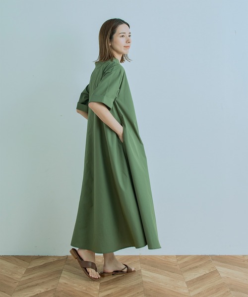 Kelen（ケレン）の「「KELEN/ ケレン」2WAY A LINE SHIRT DRESS "TOWA"（シャツワンピース・レディース・カーキ/オフホワイト/サックスブルー/ブラック・S/M）」の16枚目の写真