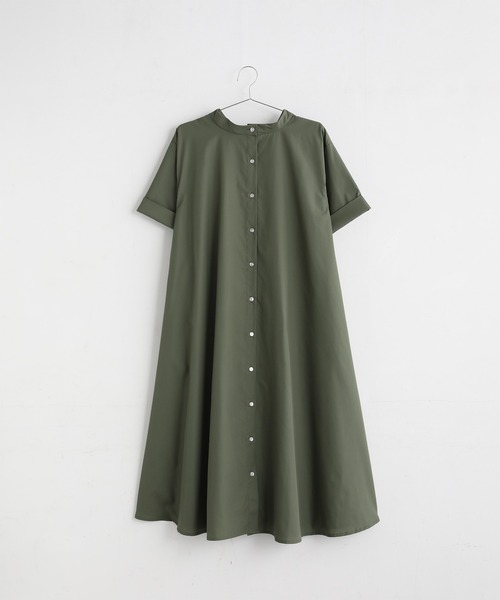 Kelen（ケレン）の「「KELEN/ ケレン」2WAY A LINE SHIRT DRESS "TOWA"（シャツワンピース・レディース・カーキ/オフホワイト/サックスブルー/ブラック・S/M）」の11枚目の写真