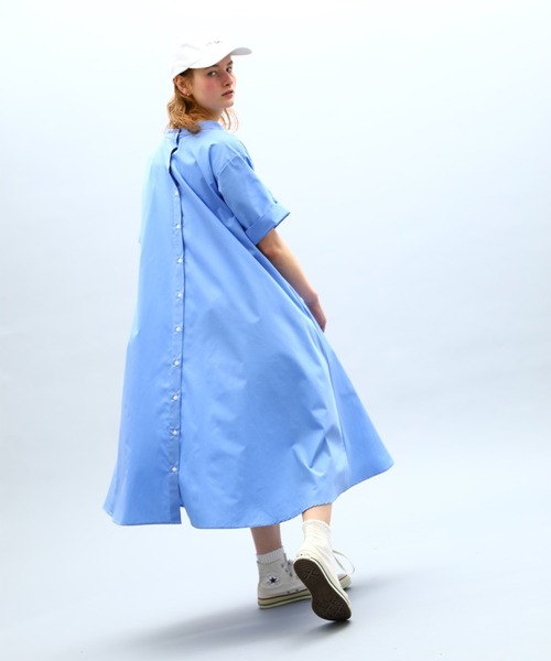 Kelen（ケレン）の「「KELEN/ ケレン」2WAY A LINE SHIRT DRESS "TOWA"（シャツワンピース・レディース・カーキ/オフホワイト/サックスブルー/ブラック・S/M）」の12枚目の写真