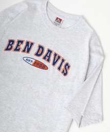 BEN DAVIS/ベンデイビス ビッグシルエット カレッジ スタジアムロゴ ワッペン 刺繍 Tシャツ
