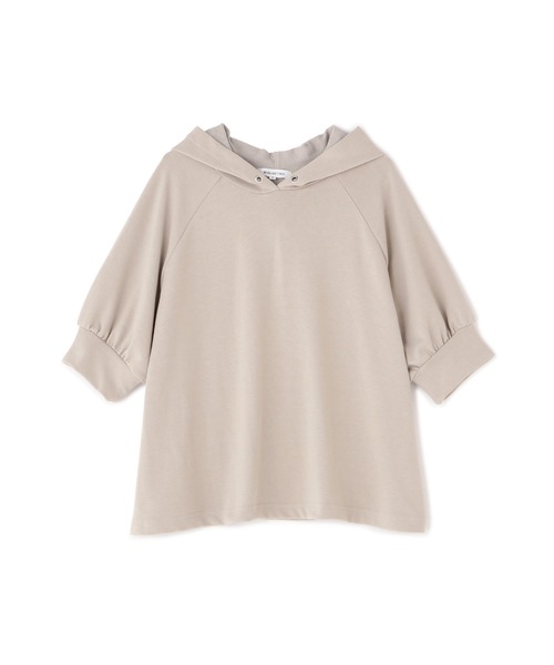 NATURAL BEAUTY BASIC(ナチュラルビューティーベーシック)の「裏毛フーデッドプルオーバー(スウェット・レディース・グレー/オフホワイト/ライトグリーン・MEDIUM)」の14枚目の写真