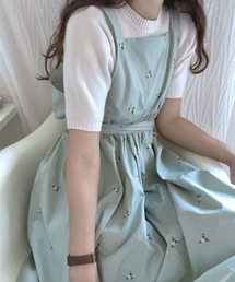 LAUIR | 刺繍2wayフラワーエプロンワンピース(ワンピース)