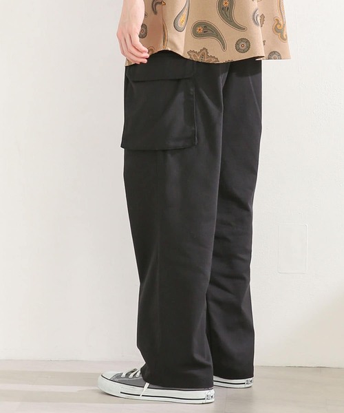 SENSE OF PLACE by URBAN RESEARCH（センスオブプレイスバイアーバンリサーチ）の「リネンレーヨンカーゴパンツ（カーゴパンツ・メンズ・ブラック/オリーブ・MEDIUM/LARGE）」の4枚目の写真