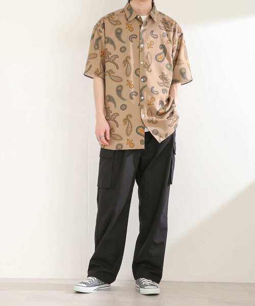 SENSE OF PLACE by URBAN RESEARCH（センスオブプレイスバイアーバンリサーチ）の「リネンレーヨンカーゴパンツ（カーゴパンツ・メンズ・ブラック/オリーブ・MEDIUM/LARGE）」の6枚目の写真