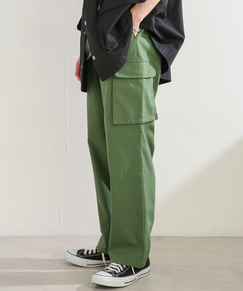 SENSE OF PLACE by URBAN RESEARCH（センスオブプレイスバイアーバンリサーチ）の「リネンレーヨンカーゴパンツ（カーゴパンツ・メンズ・ブラック/オリーブ・MEDIUM/LARGE）」の15枚目の写真