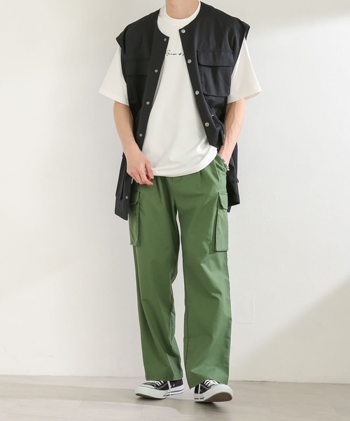 SENSE OF PLACE by URBAN RESEARCH（センスオブプレイスバイアーバンリサーチ）の「リネンレーヨンカーゴパンツ（カーゴパンツ・メンズ・ブラック/オリーブ・MEDIUM/LARGE）」の17枚目の写真