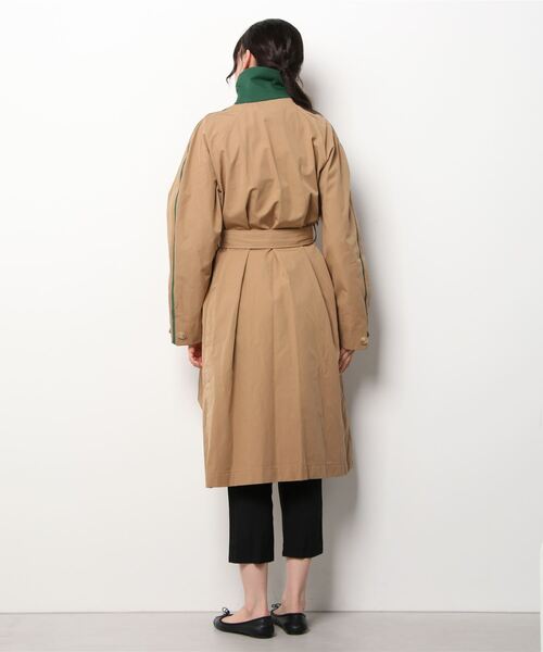 LACOSTE トレンチコート ベージュ ラコステ LACOSTE コントラストフード2in1トレンチコート