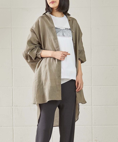 OUVRAGE CLASSE（ウヴラージュクラス）の「ラミービックシャツ（シャツ/ブラウス・レディース・ホワイト/ベージュ/カーキ/ブラック・FREE）」の12枚目の写真