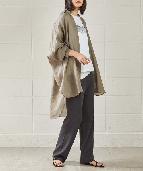 OUVRAGE CLASSE（ウヴラージュクラス）の「ラミービックシャツ（シャツ/ブラウス・レディース・ホワイト/ベージュ/カーキ/ブラック・FREE）」の13枚目の写真