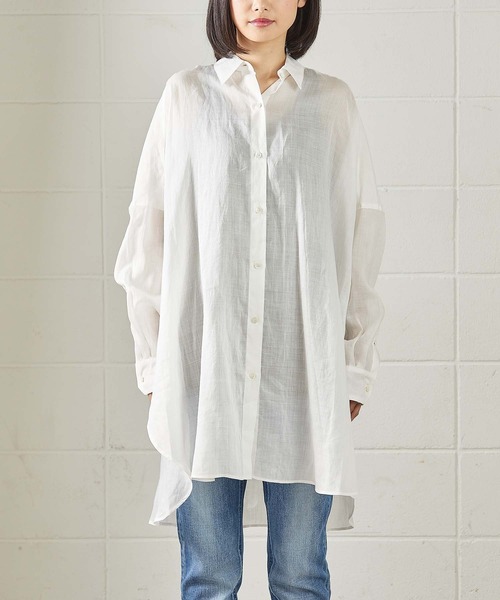 OUVRAGE CLASSE（ウヴラージュクラス）の「ラミービックシャツ（シャツ/ブラウス・レディース・ホワイト/ベージュ/カーキ/ブラック・FREE）」の19枚目の写真