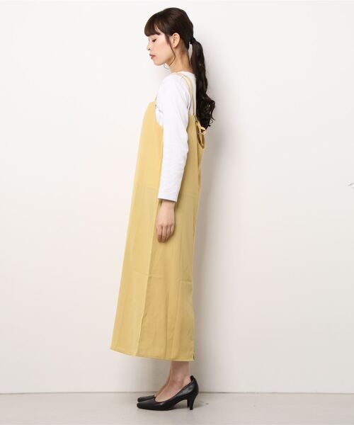 Opinion korean town（オピニオン コリアン タウン）の「YUGA ダブルストラップ　キャミソールワンピース（ワンピース・レディース・ブラック/カーキ/ピンク/イエロー/ブルー/グリーン・FREE）」の7枚目の写真