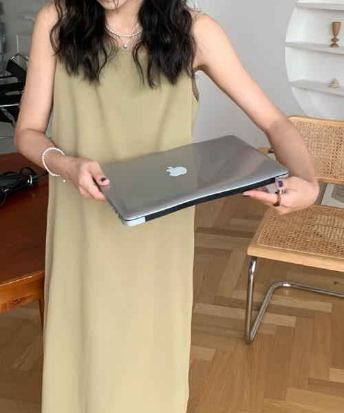 Opinion korean town（オピニオン コリアン タウン）の「YUGA ダブルストラップ　キャミソールワンピース（ワンピース・レディース・ブラック/カーキ/ピンク/イエロー/ブルー/グリーン・FREE）」の13枚目の写真