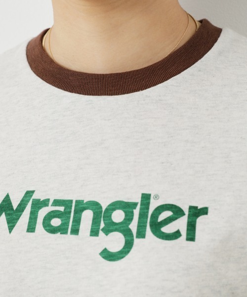 RODEO CROWNS WIDE BOWL（ロデオクラウンズワイドボウル）の「WranglerリンガーTシャツ（Tシャツ/カットソー・レディース・ホワイト/グレー×ホワイト/ブラック・MEDIUM/SMALL）」の10枚目の写真