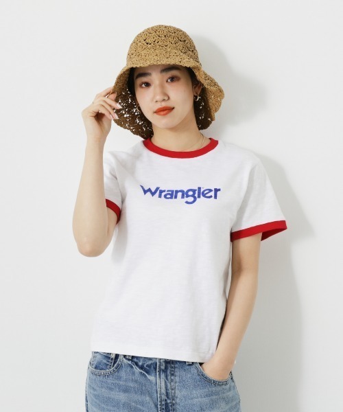 RODEO CROWNS WIDE BOWL（ロデオクラウンズワイドボウル）の「WranglerリンガーTシャツ（Tシャツ/カットソー・レディース・ホワイト/グレー×ホワイト/ブラック・MEDIUM/SMALL）」の12枚目の写真