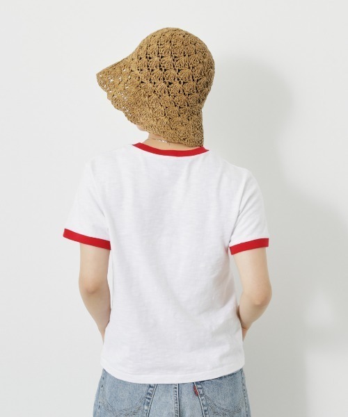 RODEO CROWNS WIDE BOWL（ロデオクラウンズワイドボウル）の「WranglerリンガーTシャツ（Tシャツ/カットソー・レディース・ホワイト/グレー×ホワイト/ブラック・MEDIUM/SMALL）」の11枚目の写真