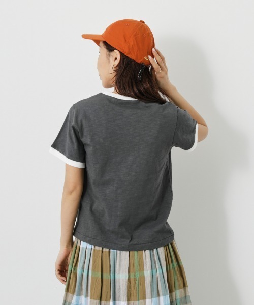 RODEO CROWNS WIDE BOWL（ロデオクラウンズワイドボウル）の「WranglerリンガーTシャツ（Tシャツ/カットソー・レディース・ホワイト/グレー×ホワイト/ブラック・MEDIUM/SMALL）」の16枚目の写真